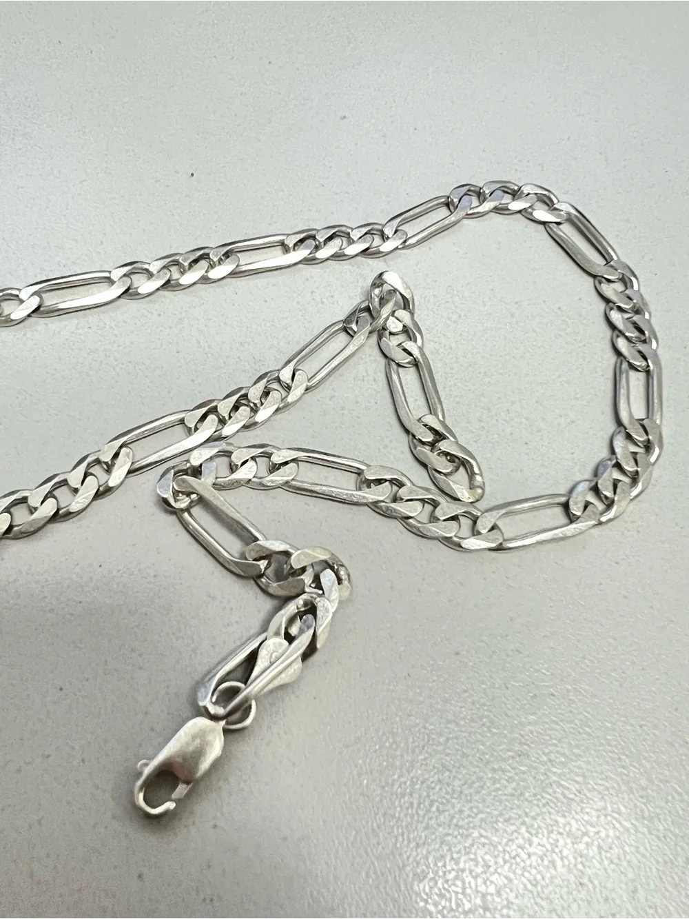 Sterling Silver Figaro Link Chain Necklace - Sterling Silver 925